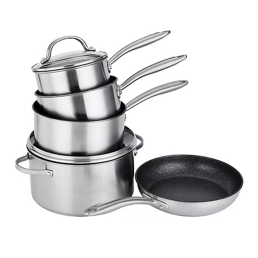 Prestige 5-Piece Stainless Steel Pan Set