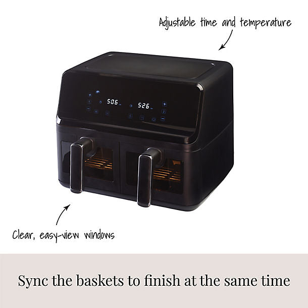 Lakeland Dual Basket Air Fryer with Easy View Windows 8L