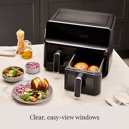 Lakeland Dual Basket Air Fryer with Easy View Windows 8L