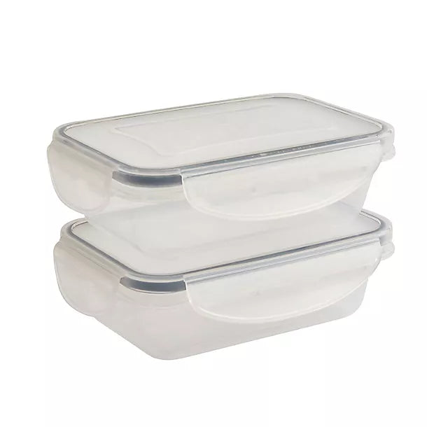 2 Lakeland Clip Food Storage Boxes 400ml