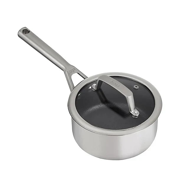 Ninja ZEROSTICK Stainless Steel 18cm Saucepan with Lid