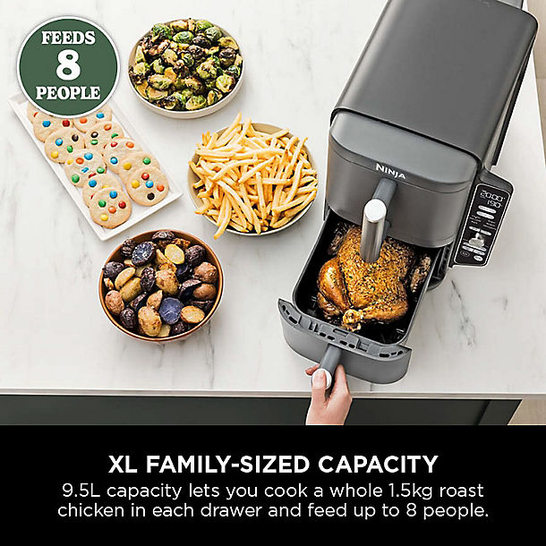 Ninja Double Stack XL 9.5L Air Fryer SL400UK Grey