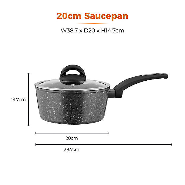 Tower Cerastone Graphite Saucepan - 20cm