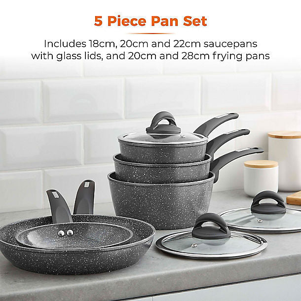 Tower Cerastone 5 Piece Forged Pan Set