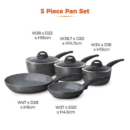 Tower Cerastone 5 Piece Forged Pan Set