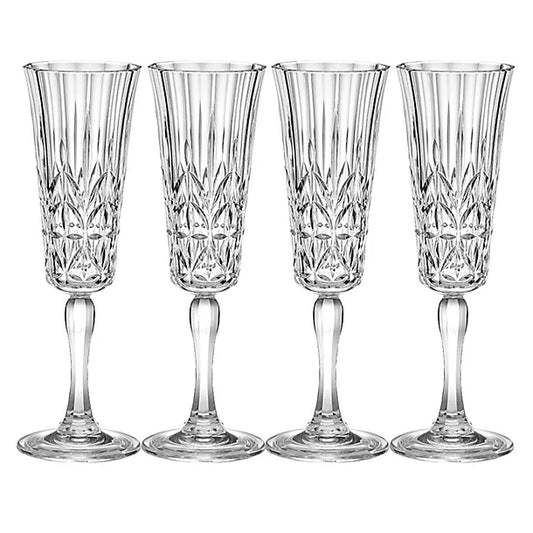 Crystal-Look Acrylic Flutes – Set of 4