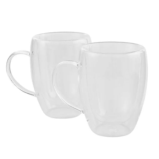 Double-Wall Glass Mugs Large 300ml